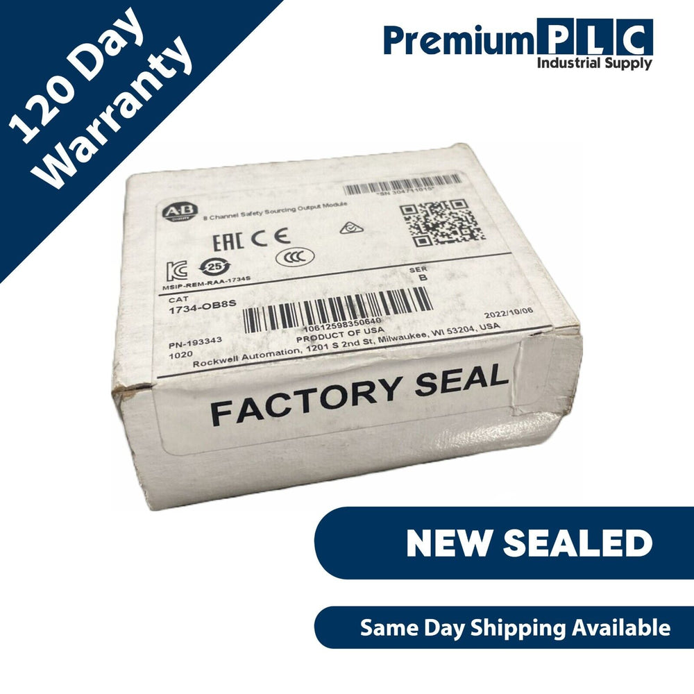 NEW F/S ALLEN BRADLEY 1734-OB8S /B POINT I/O 8-CH SAFETY SOURCING OUTPUT 2022