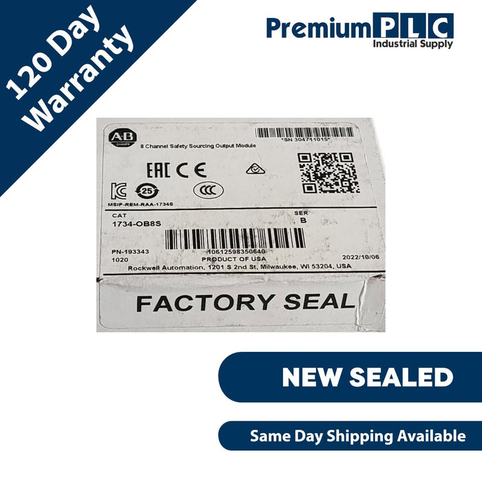 NEW F/S ALLEN BRADLEY 1734-OB8S /B POINT I/O 8-CH SAFETY SOURCING OUTPUT 2022