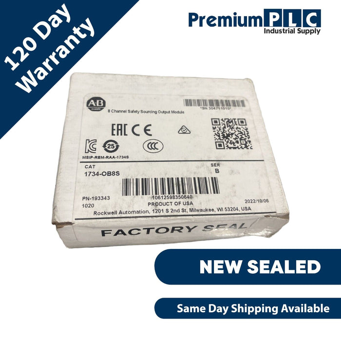 NEW F/S ALLEN BRADLEY 1734-OB8S /B POINT I/O 8-CH SAFETY SOURCING OUTPUT 2022