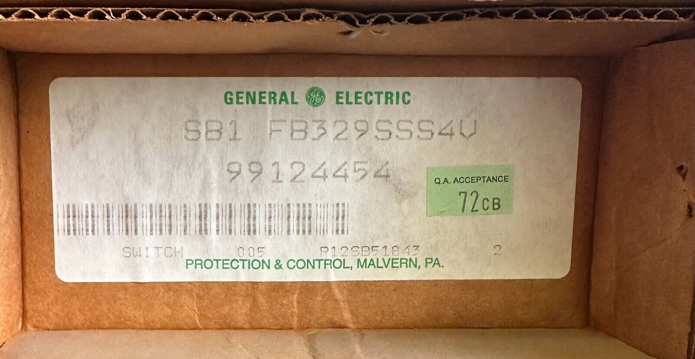 NEW GENERAL ELECTRIC SB1 FB329SSS4V ROTARY SWITCH 16SB1FB329SSS4V 99124454