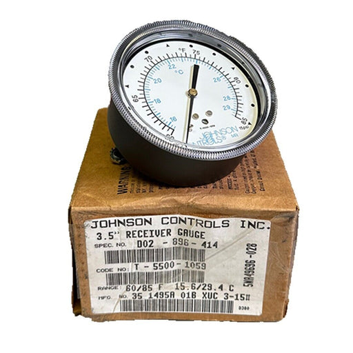 NEW JOHNSON CONTROLS T-5500-1059 / T55001059 3.5'' RECEIVER GAUGE D02-896-414