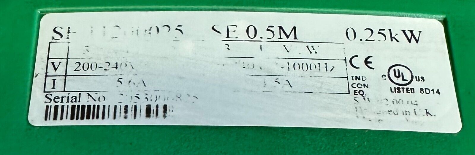 For Parts CONTROL TECHNIQUES SE 11200025 SE 0.5M / SE11200025SE05M COMMANDER SE