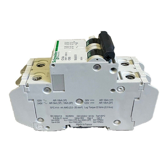 NEW SCHNEIDER ELECTRIC 60141 Multi 9 C60 MINITURE CIRCUIT BREAKER 2-POLE 6A