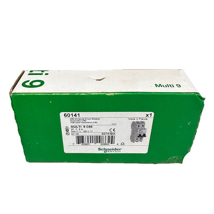 NEW SCHNEIDER ELECTRIC 60141 Multi 9 C60 MINITURE CIRCUIT BREAKER 2-POLE 6A