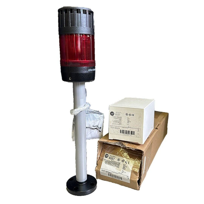 NEW ALLEN BRADLEY 855T-B24DD4 /B RED 2-CIRCUIT STEADY/SOUND W/ 855T-BPM25 B BASE