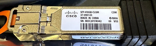 NEW CISCO 37-0961-03 / 37096103 3M TWINAXIAL CABLE SFP-H10GB-CU3M / SFPH10GBCU3M