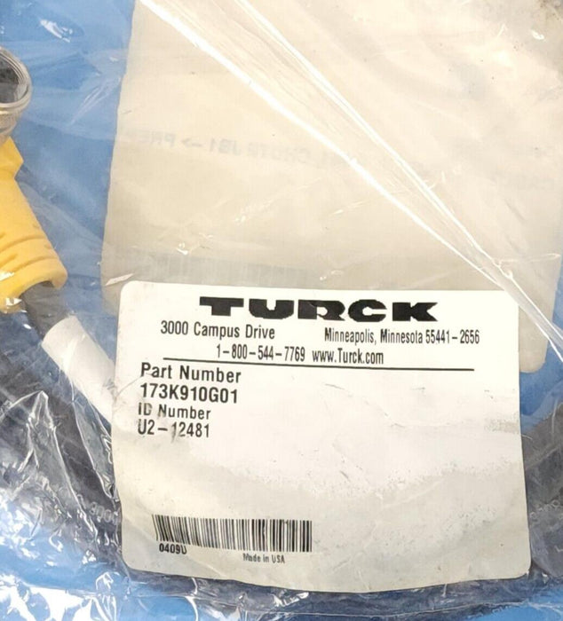NEW TURCK 173K910G01 CABLE ID NO. U2-12481