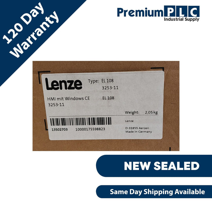 NEW SEALED LENZE EL108 / EL 108 8" TOUCHSCREEN DISPLAY HMI W/ WINDOWS CE 3253-11