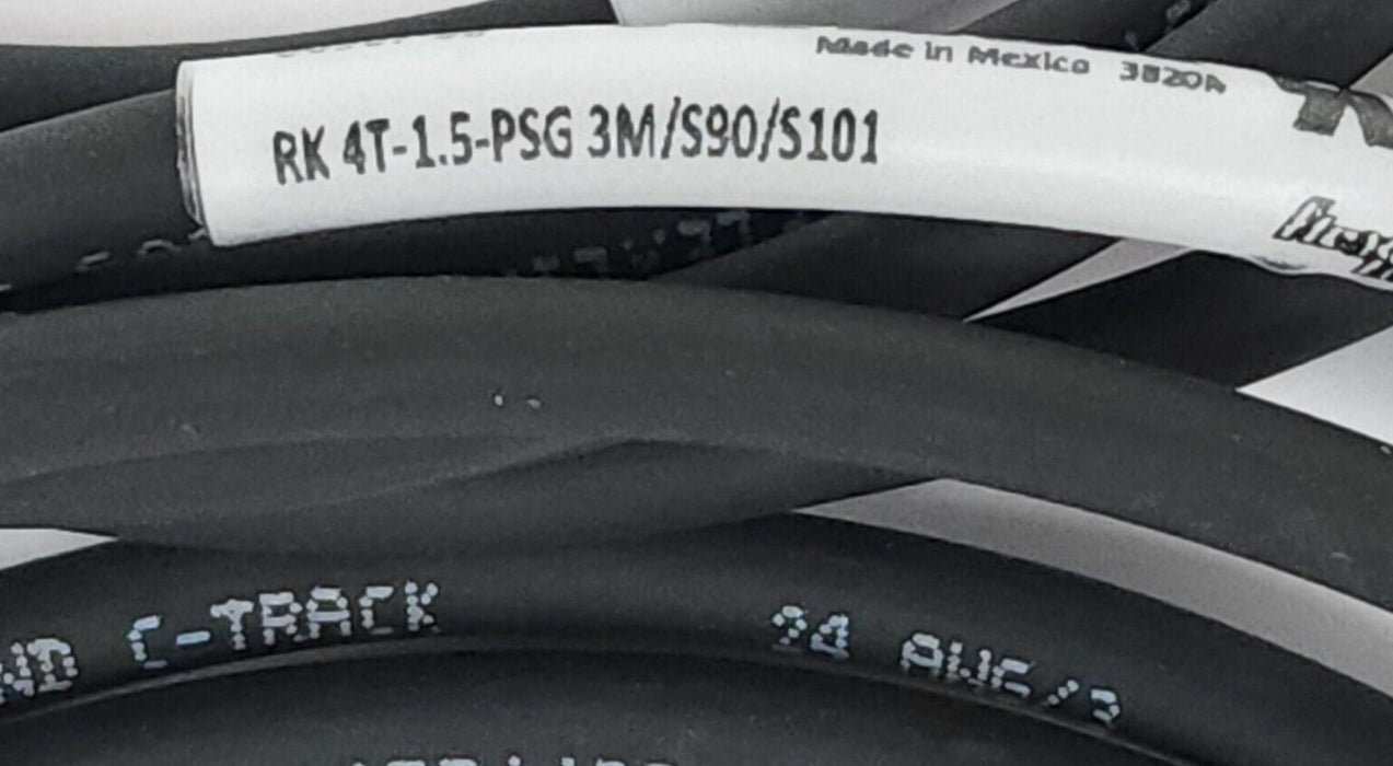 LOT OF 2 NEW TURCK RK 4T-1.5-PSG 3M/S90/S101 CORDSETS U0967-88