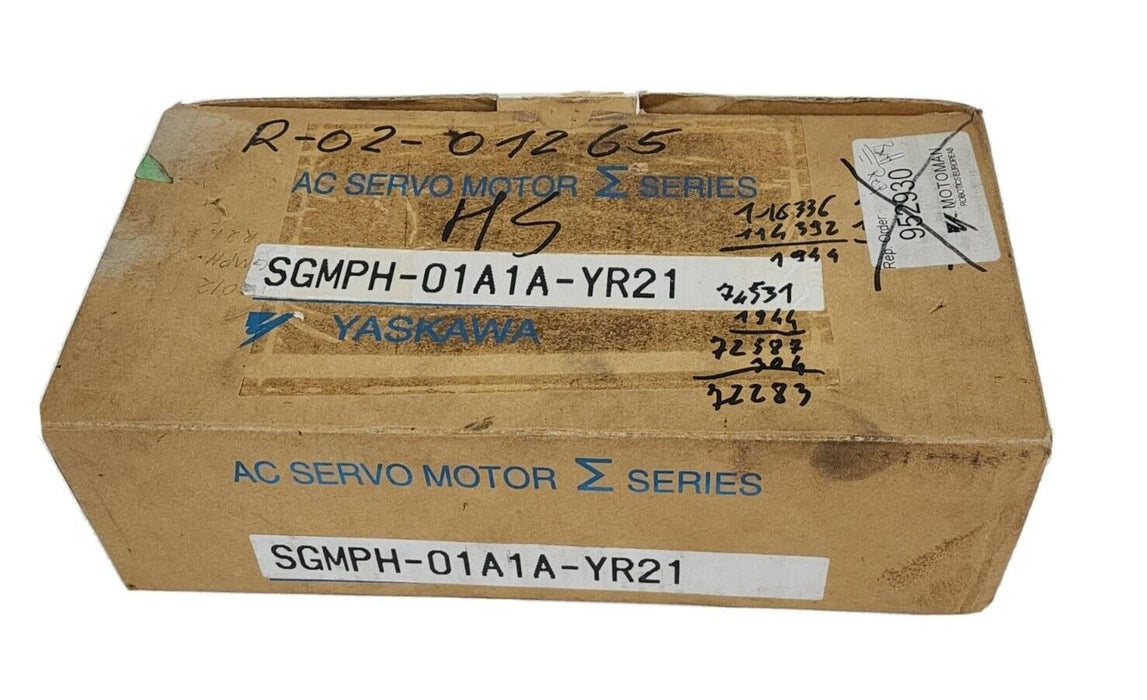 YASKAWA ELECTRIC SGMPH-01A1A-YR22 AC SERVO MOTOR .89AMP 3000RPM 200V