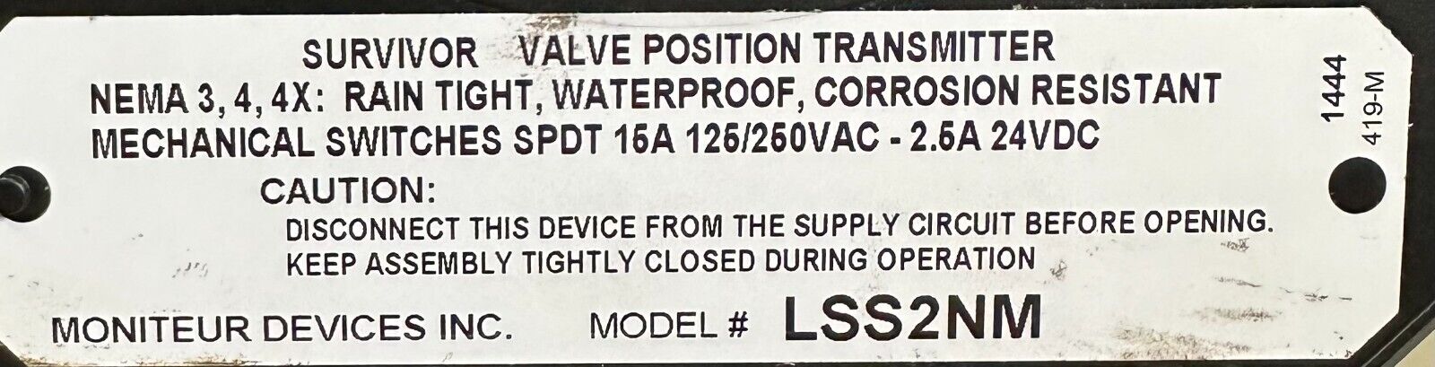 NEW HABONIM C25 SR-2C IMP / C25SR2CIMP COMPACT ACTUATOR W/ LSS2NM TRANSMITTER
