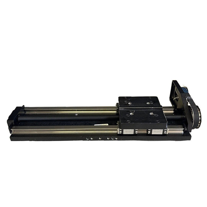 MACRON 10763A01 LINEAR TABLE SLIDE RAIL W/ 4 R166611420 GRIPPERS & PULLEYS, BELT