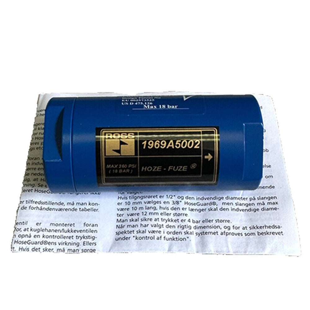 NEW ROSS 1969A5002 HOZE-FUZE SAFETY SHUT-OFF VALVE 3/4'' 260PSI 18 BAR