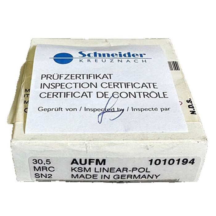 NEW SCHNEIDER KREUZNACH 1010194 AUFM KSM LINEAR-POL GLASS POLARIZER 30,5 MRC