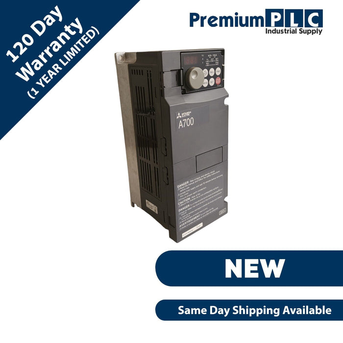 NEW MITSUBISHI FR-A720-00050-NA FREQROL FR-A700 VFD INVERTER 5A / 0.75kW / 1HP