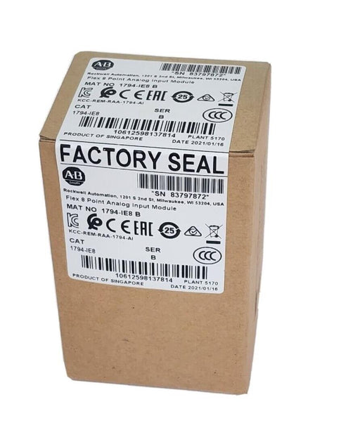 FACTORY SEALED ALLEN BRADLEY 1794-IE8 SER. B FLEX 8 POINT ANALOG INPUT MODULE