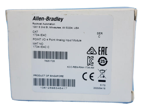 NIB ALLEN BRADLEY 1734-IE4C SER. C POINT I/O 4 POINT ANALOG INPUT MODULE