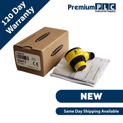 NEW BANNER T18SP6LPQ EZ-BEAM T18 SERIES BARREL-MOUNT SENSOR 4-PIN M12 P/N 33417