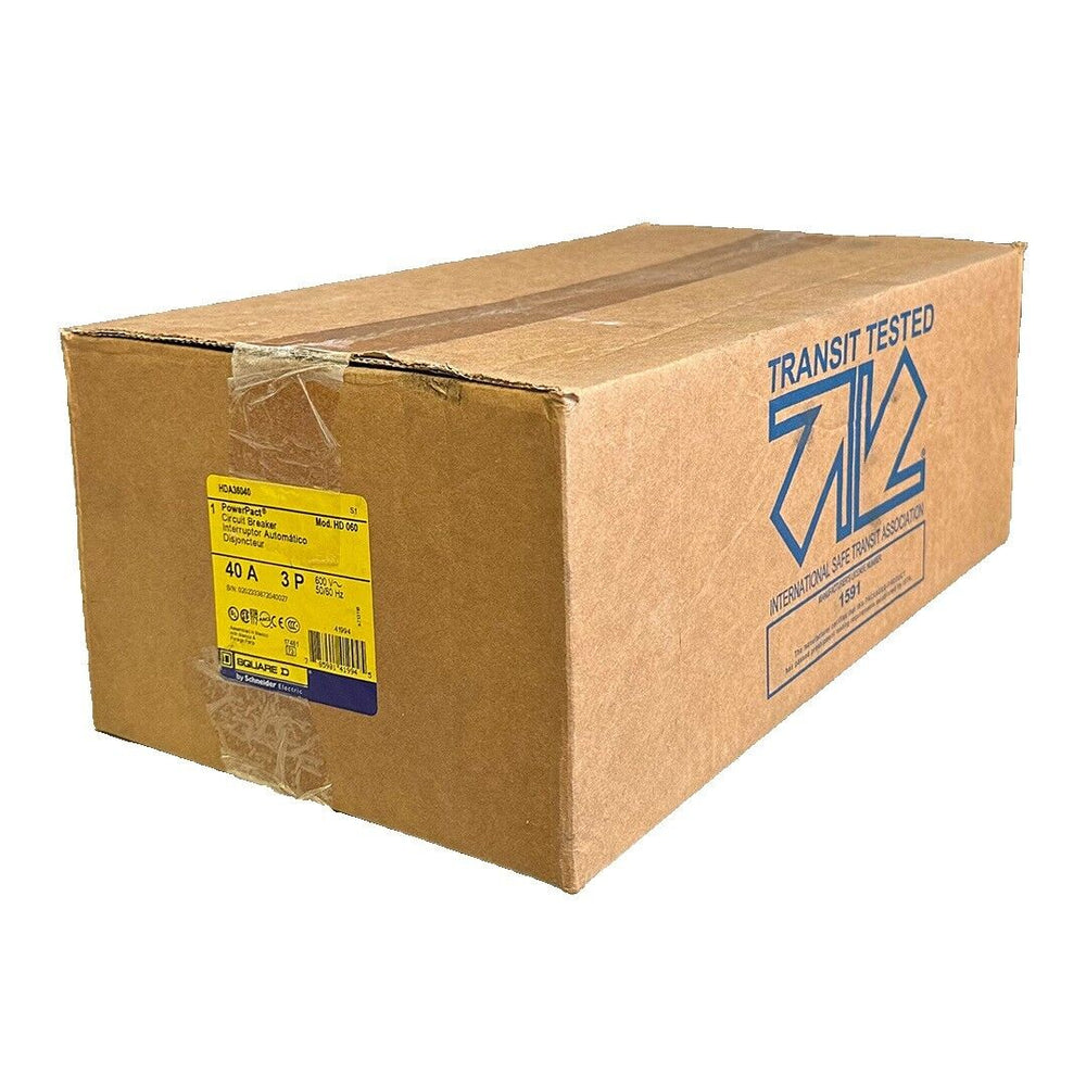 NEW SEALED SQUARE D HDA36040 PowerPact CIRCUIT BREAKER 40A 3P 600V 50/60Hz