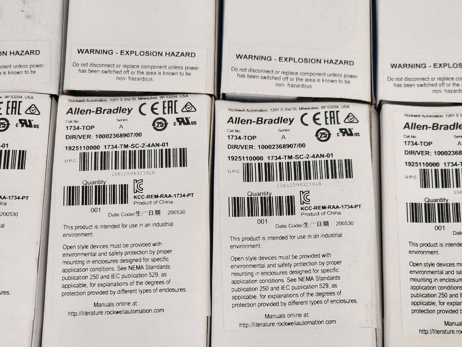 LOT OF 10 NIB ALLEN BRADLEY 1734-TOP SER. A TERMINAL BASE ASSEMBLIES