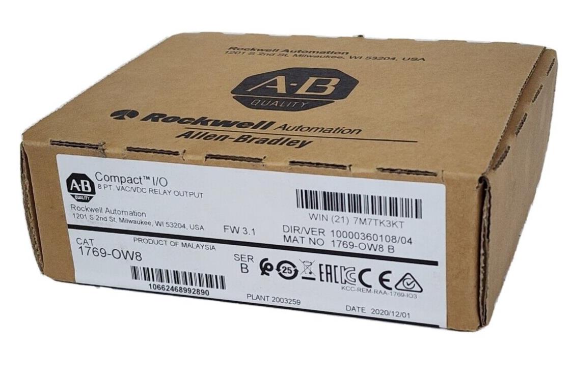 FACTORY SEALED ALLEN BRADLEY 1769-OW8 SER. B COMPACT I/O MODULE FW 3.1