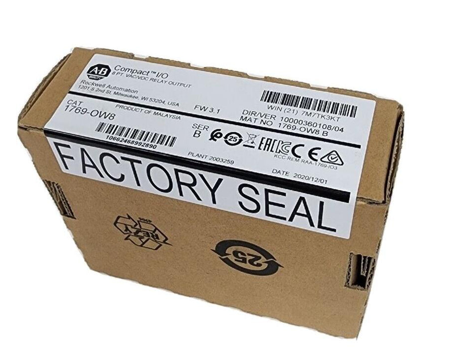 FACTORY SEALED ALLEN BRADLEY 1769-OW8 SER. B COMPACT I/O MODULE FW 3.1