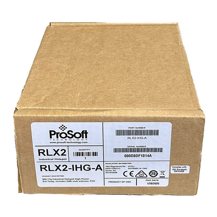 NEW PROSOFT RLX2-IHG-A / RLX2IHGA RLX2 802.11g INDUSTRIAL HOTSPOT 2dBi STUB 2020
