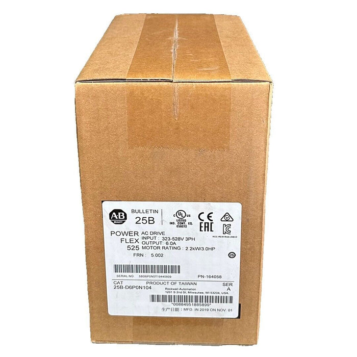 NEW SEALED ALLEN BRADLEY 25B-D6P0N104 /A PowerFlex 525 AC DRIVE 2.2kW/3.0HP 3PH