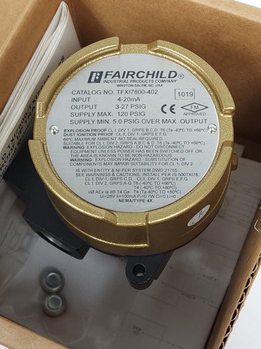 NIB FAIRCHILD TFXI7800-402 TRANSDUCER EXPLOSION PROOF TFXI7800402
