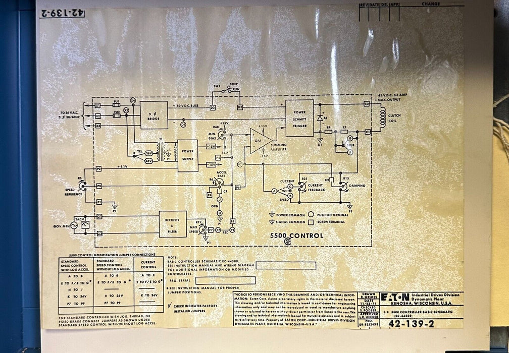 NEW EATON 5500 Dynamatic SOLID STATE CONTROLLER 15-500-2 / 155002 42-139-2