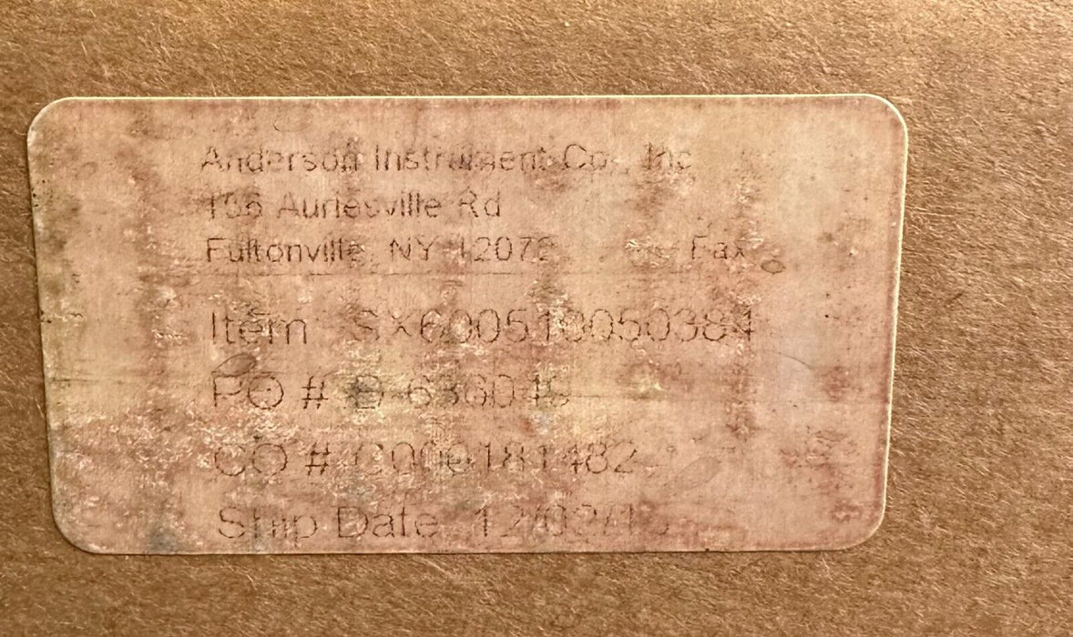 NEW ANDERSON SX6005100503840 SX DRIFTLESS PHARMACEUTICAL LEVEL TRANSMITTER