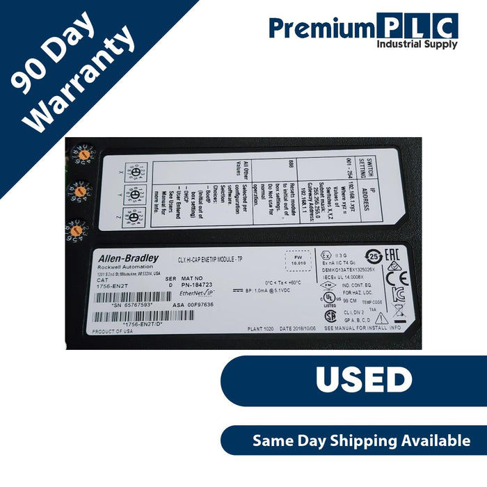 MINT ALLEN BRADLEY 1756-EN2T /D ControlLogix ENET/IP BRIDGE MODULE TP 1756EN2T