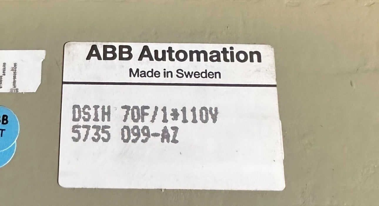 ABB DSIH-70F / DSIH70F KEYBOARD DSIH 70F/1*110V 5735 099-AZ *NO KEY