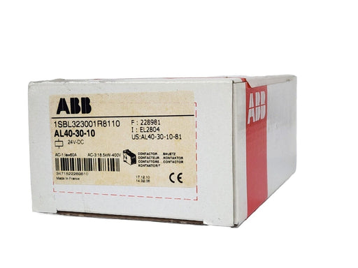 NIB ABB 1SLB323001R8110 CONTACTOR AL40-30-10 24V-DC
