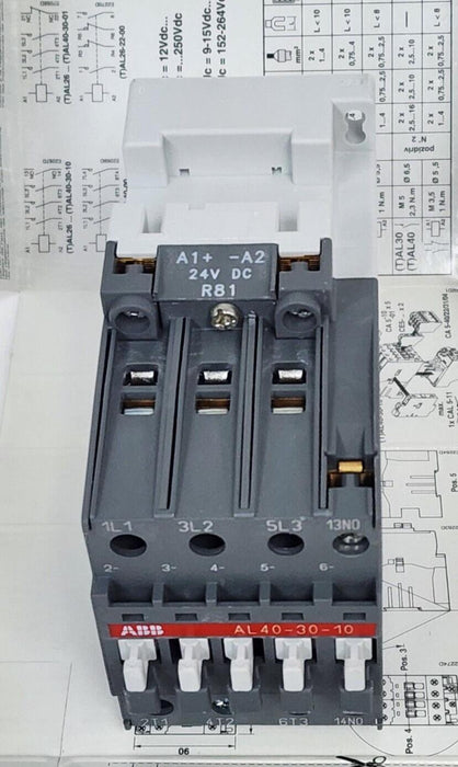 NIB ABB 1SLB323001R8110 CONTACTOR AL40-30-10 24V-DC