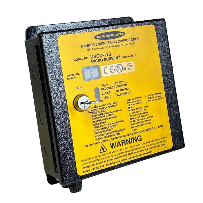 BANNER USCD-1T3 / USCD1T3 MICRO-SCREEN CONTROL BOX MSA-RM-2 MSA-PSD-1 50/60Hz