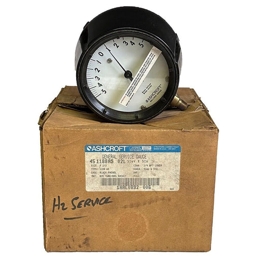 NEW ASHCROFT 451188AS 02L GENERAL SERVICE GAUGE 4-1/2'' 5IWV & 5IW BLACK 1188 AS