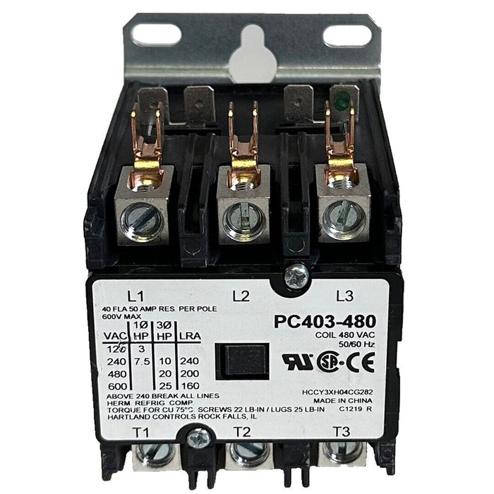 NEW POWER & CONTROLS PC403-480 / PC403480 DEFINITIVE PURPOSE CONTACTOR 3-POLE