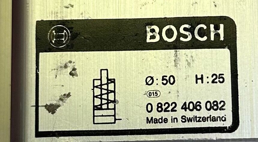 NEW BOSCH 0 822 406 082 / 0822406082 PNEUMATIC CYLINDER H:25 0:50