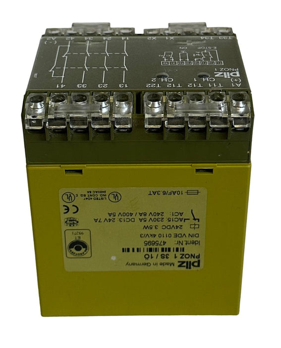 PILZ PNOZ 1 3S/1Ö / PNOZ13S1O SAFETY RELAY 24Vdc 3.5W DIN VDE 475695