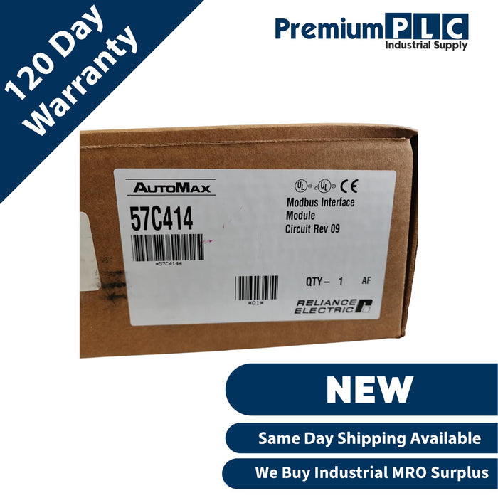 NEW RELIANCE ELECTRIC 57C414 REV 09 AutoMax MODBUS INTERFACE 0-57414-1R 57C-414