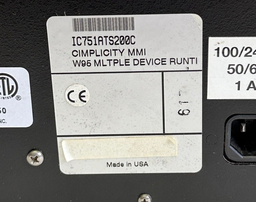 For Parts GE FANUC IC751ATS200C / IC751ATS200 CIMPLICITY MMI TOUCH DISPLAY