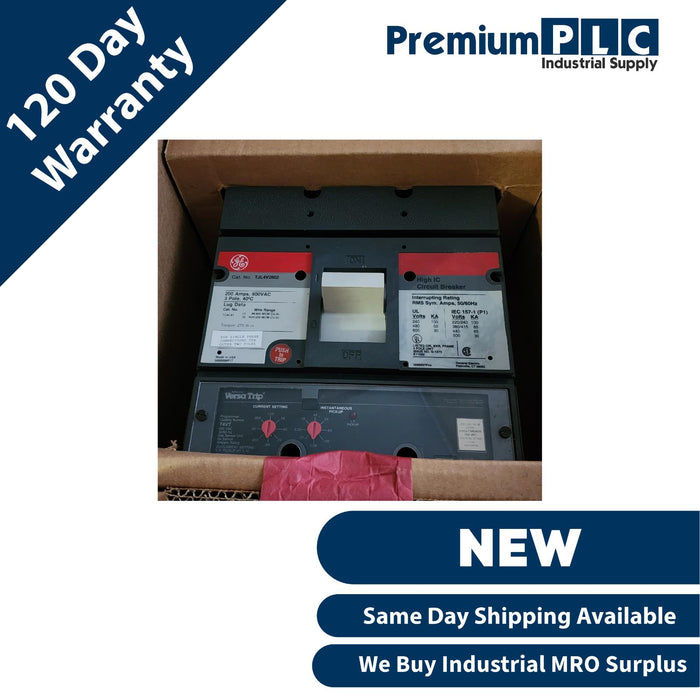 NEW GE TJL4V2602 MicroVersaTrip CIRCUIT BREAKER 200A 600V 3P W/ T4VT TRIP 200A