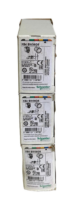 3 NEW SCHNEIDER ELECTRIC XB4 BW36G5 / XB4BW36G5 BLUE PUSHBUTTONS