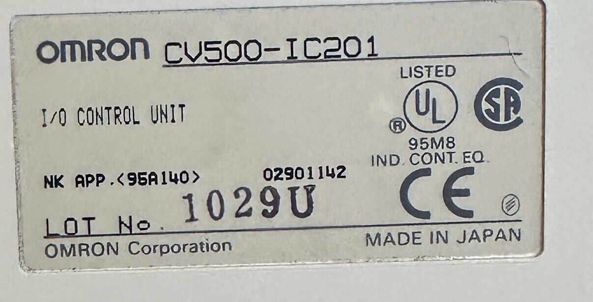 OMRON CV500-IC201 I/O CONTROL UNIT CV500IC201