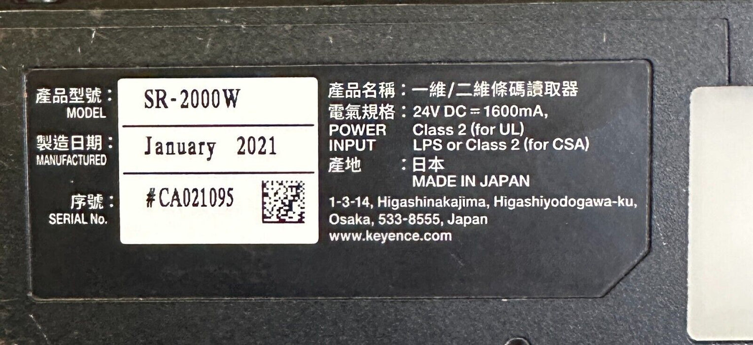 NEW KEYENCE SR-2000W / SR2000W 1D-2D CODE READER ULTRA-WIDE 24Vdc CMOS RED LED