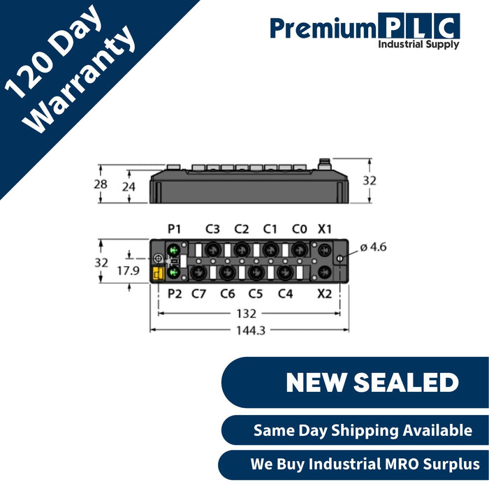 TURCK TBEN-S1-8DXP/CS30150 COMPACT MULTIPROTOCOL I/O MODULE FOR EtherNet 8-CH