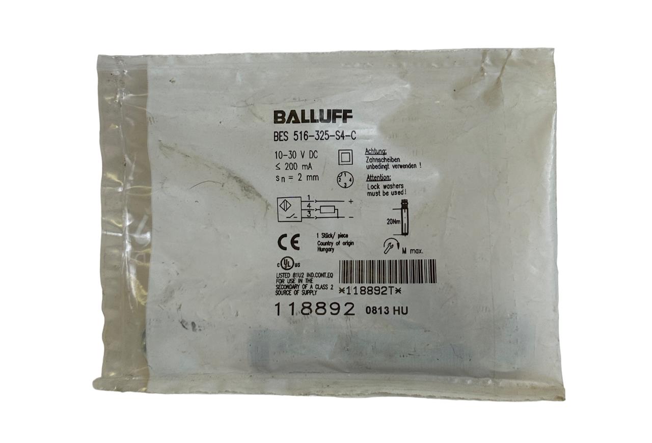 NEW BALLUFF BES 516-325-S4-C / BES516325S4C INDUCTIVE PROXIMITY SENSOR 10-30Vdc