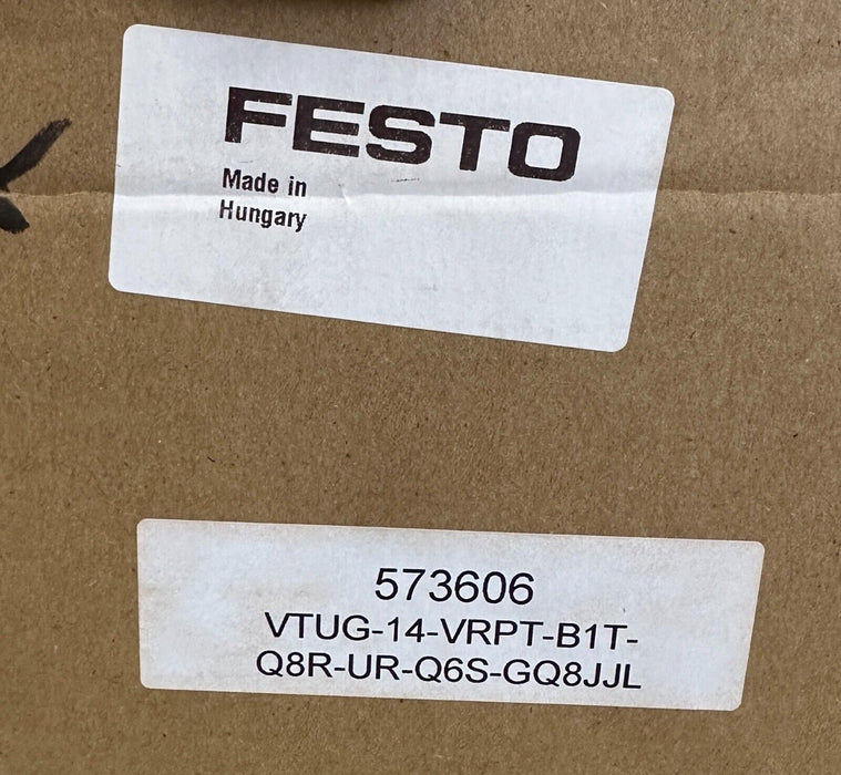 NEW FESTO VTUG-14-VRPT-B1T-Q8R-UR-Q6S-GQ8JJL PLUG-IN VALVE TERMINAL 573606