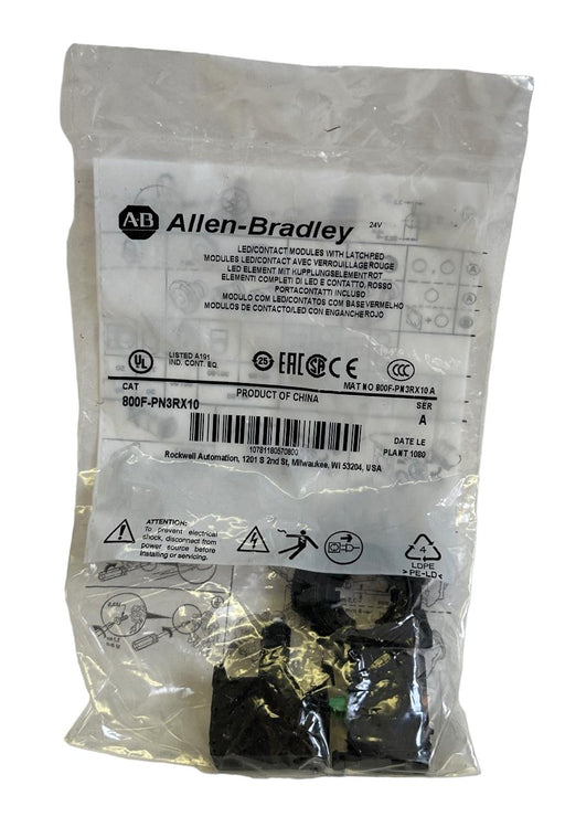 NEW SEALED ALLEN BRADLEY 800F-PN3RX10 /A LED/CONTACT MODULE RED 800FPN3RX10